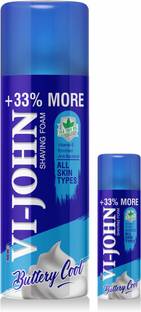 VI-JOHN Shaving Foam For All Skin Type (400GM & 50GM)