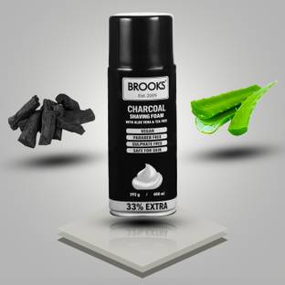 Brooks Charcoal Shaving Foam With Aloe Vera & Tea Tree