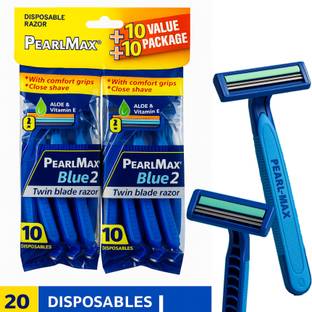 PearlMax Disposable Shaving Razors for Mens Shaving Blade For Men Manual Twin blade, Men