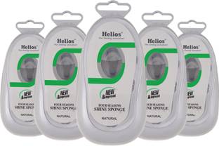 Helios Pack of 5 Shoe Shine Sponge For All Type of Leather-Natural Shiner