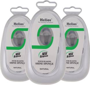 Helios Pack of 3 Shoe Shine Sponge For All Type of Leather-Natural Shiner