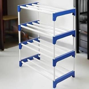 Plexus enterprises 4 LAYER PVC PIPEchappal stand & slippers stand for home collapsible Metal Collapsible Shoe Stand