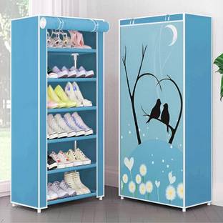 SAIWAY LOVE BIRD PRINT Metal, Plastic Collapsible Shoe Stand