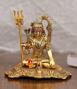 NAVYAKSH Shiv idol, shiv murti, shiv parivar, shiv parvati murti lord shiva idols brass Decorative Showpiece  -  14 cm