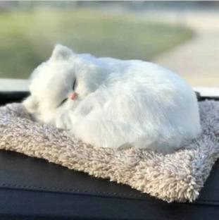 ASRYD Dashboard Sleeping Cat Interior Décor Soft Toy Showpiece For Car Home- 20 cm Decorative Showpiece  -  26 cm