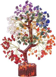 Yasamazing Crinum Seven Chakra Crystal Money Tree Crystals and Gemstone Good Luck Decorative Showpiece  -  30 cm