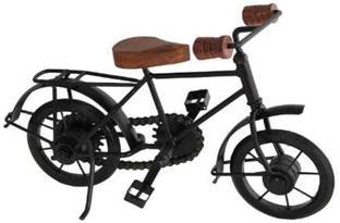 Pink Sky Wooden Wrought Iron Miniature Cycle Table decor Decorative Showpiece Decorative Showpiece  -  25 cm