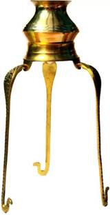 DARIDRA BHANJAN Brass Lota for Puja Tripai Lota for Jalabhishek of Shivling Decorative Showpiece  -  22 cm
