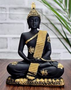 Kaprila Craft Meditating Buddha Statue For Home Decor Idol/Showpiece Decorative Showpiece  -  23 cm