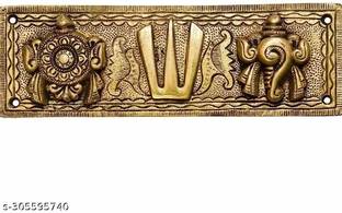 DVM Tirupati Door Hanging Shankh Chakra Tilak Namah Decorative Showpiece  -  6 cm
