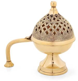 DECORATE DREAMS Decorate Dreams Brass Dhuna Loban Burner Dhooni Dhoop Dhuni Brass Dhoop Dani Brass Incense Holder