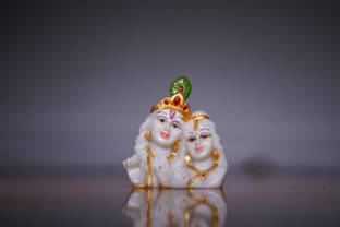 BBT Radha Krishna for car dashboard/ for Puja temple & gift Decorative Showpiece  -  14 cm