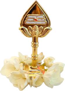 SRian Murugan Golden Vel for Gift / Car / Puja | Double - sided Design Decorative Showpiece  -  7 cm