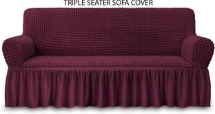 Magic Cover Polyester 3 Seater Sofa Striped Cover