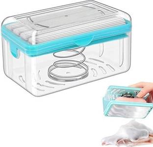galaxystore 2-in-1 Portable Soap Dish & Soap Dispenser(1pcs) with Roller and Drain Holes