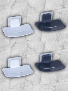 HK APPLIANCE 4 PCS Wall Mounted Hollow Design Waterproof Soap Stand Holder