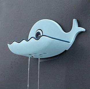 Shreejee Pack of 1 Cute Dolphin Design Double Layer Self Adhesive Soap Case X1.59