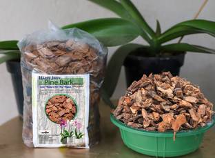 Happy Jiffy Garden Friends Happy Jiffy Pine Bark Small Nuggets for Orchid. Aged, Matured and Dry. Husk