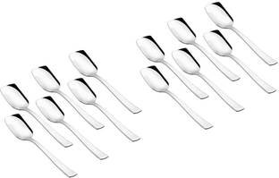 Avibazar (pack of 12) ice cream spoon Stainless Steel Coffee Spoon, Ice-cream Spoon, Cream Spoon, Dessert Spoon, Ice Tea Spoon Set