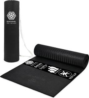 Quick Shel 6MM 100%EVA Eco Friendly Mat BLACK 6mm Yoga, Exercise & Gym Mat Black 6 mm Yoga Mat