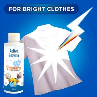 Krysto Laundry Stain Remover for Clothes, Sofas & Cars | Active Enzyme | 100ml | Stain Remover