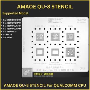AKT AMAOE QU-8 STENCIL For QUALCOMM CPU SM8250 102 CPU,SM8250 102, RAM SM8250 002CPU, SM8350RAM, SM8250 002RAM, SDM439, BGA Reballing Stencil kit MTK Qualcomm CPU series for Xiaomi Huawei oppo vivo Stencil
