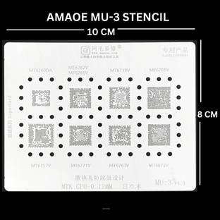 AKT Amaoe MU:3 BGA Reballing Stencil for MT6260DA/MT6765V /MT6785V/MT6757V/MT6771V/MT6763V CPU IC Chip Tin Planting Net Stencil