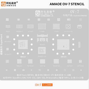 AKT AMAOE OV-7 STENCIL 665/ 675AIE / 730G / 710/ SM6125 / RENO/ RENO2 / R17PRO CPU STENCIL 0.12MM 6150 / 7150 / SDM710 / CPU OPPO -A11/ A11X/ A52/ K3/ K5/ Stencil