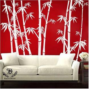 Kayra Decor Large Size Bamboo Tree Wall Design Stencils For Wall Painting And Home Wall Decoration Suitable For Room Decor And Craft ( 86" X 76" Inch ) ( KHSNT239 ) KHSNT239 Wall Art Stencil