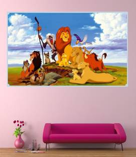 parth decor 91 cm Poster The Lion King Wall Sticker Self Adhesive Sticker