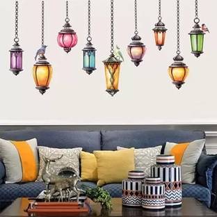 KgnDesigns 58 cm multicolor lemp Wall COLOURFUL Classic Hanging Lamp sticker Self Adhesive Sticker