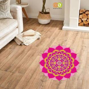 GraphicsDecor Graphics Decor Colorful Rangoli Mandala Trending Floor Wall Sticker