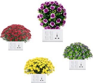 The Decor house 21 cm Beautiful Multi-Color Flowers Amazing Self Adhesive Sticker