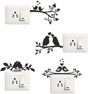ADVAIT DESIGNS 10 cm Decorative Switch Board Switch Panel Stickers for Decoration Self Adhesive Sticker