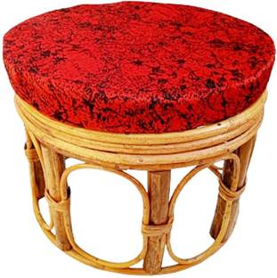 MiiArt MiiArt Bamboo Cane small Round Stool with Cushion use for Siting 28x33cm Stool