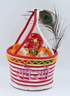 ROYAL TREND Cotton laddu gopal carry basket Storage Basket