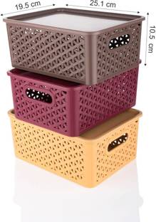 UK ZONE Plastic Storage Basket