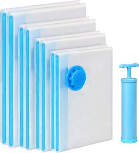 Aatamiy Reusable 4pcs Vacuum Bag Space Saver Bag with Hand Pump for Clothes Blanket Travel Storage Vacuum Bags