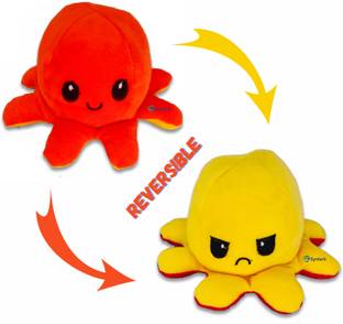Synlark Side Changing Octopus Mini Plush Stuffed Animal Toy For Kids | Show Your Mood  - 15 cm