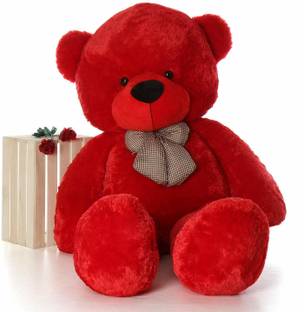 MOSU FEEL SOFT TOYS Teddy bear 4 feet, Soft toy (Red, 4 feet)  - 160 cm