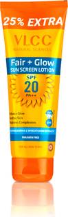 VLCC फेयर प्लस ग्लो सन स्क्रीन लोशन SPF - 20 PA++