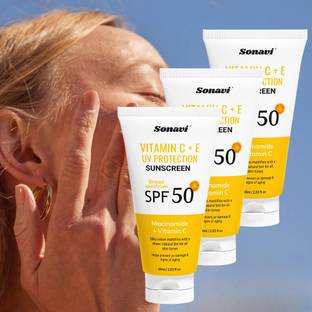 Sonavi Sunscreen - SPF 50 PA+++ Sunscreen Cream-SPF 50 PA++ Sunblock Lotion For Lightweight & Oil free Sunscreen