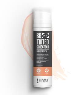 Luster Cosmetics Sunscreen - SPF 50 PA++ BB Tinted Sunscreen | Sun Protection | Blemish Balm |Tint for Even Skin Tone