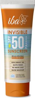 Iba Sunscreen - SPF 50 PA++++ Invisible For All Skin Types Gel Based