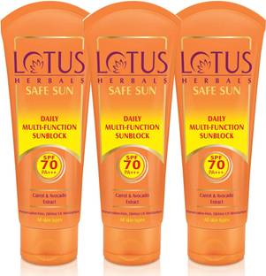 LOTUS Sunscreen - SPF 70 PA+++ Herbals Safe Sun Daily Multi Function Sunblock