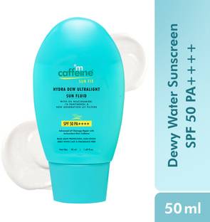 mCaffeine Sunscreen - SPF 50 PA++++ SunFix Hydra Dew Ultralight Sun Fluid SPF50 PA++++ UVA/UVB Blue Light Protection