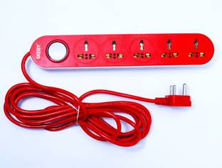 Skeisy NEW ORANGE 5 SOCKET 15 AMP EXT CORD POWER REQUAIRMENT 240 AND 3 MTR LONG WIRE 5  Socket Extension Boards