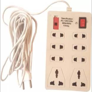 RAAMKM CB_15451_Multi Plug Power Extension Board Cord 2m Long Wire 8 Socket 8  Socket Extension Boards