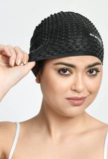 SHIFTER Swimming cap Bubble Cap for Long Hair Men Women Extra Stretch Pure Silicone Swimming Cap