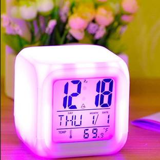 Meenamart.com Digital White Clock